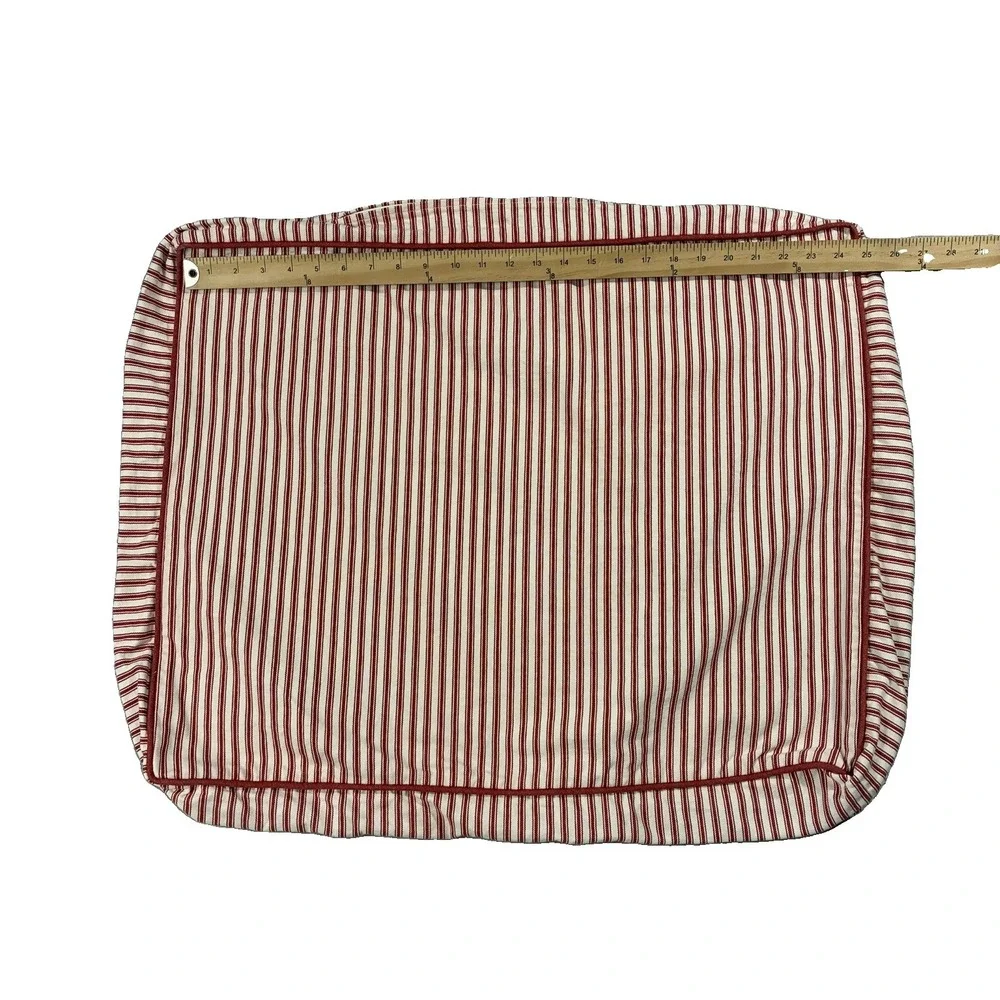 Restoration Hardware Cotton Pillow Cushion Covers Red White Modern Farmhouse